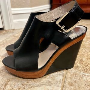 Michael Kors black wedge heel - size 8